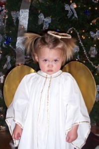 My Cutest Christmas Angel when she was 1 year old