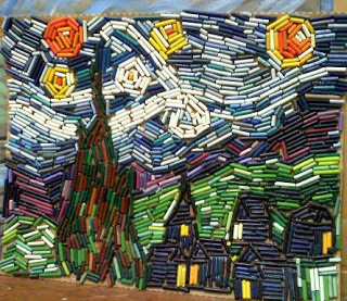 crayon mosaic