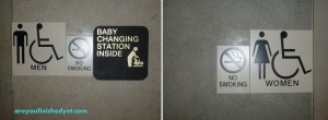 baby changing station men's bathroom